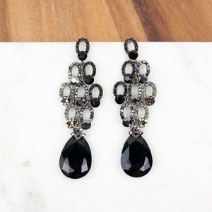 Dangling Rhinestone Statement Earrings